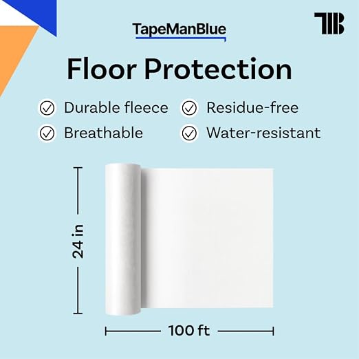 TapeManBlue Temporary Floor Protector Roll, Water and Slip Resistant, Heavy - Image 2
