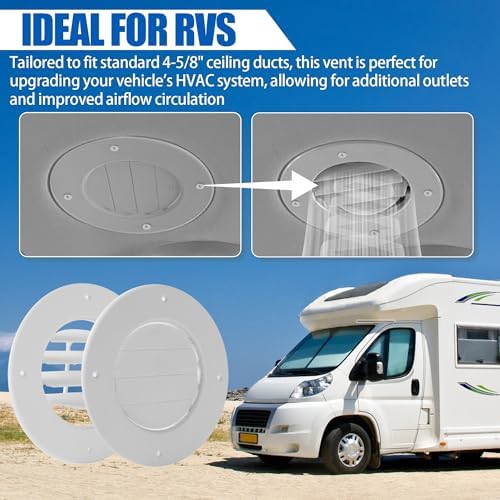Calvana (2-Pack 6.5" RV Ceiling Vent Covers - Image 3