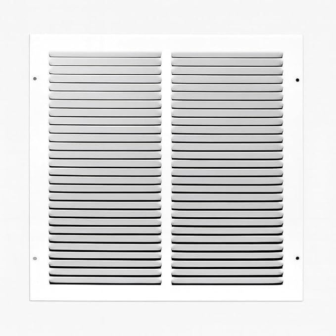 12x12 Air Return Vent Cover, Solid Steel White, 4 Pack - Image 2