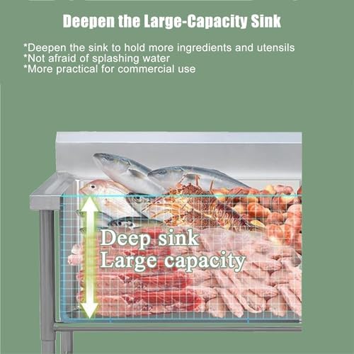 31.5" 1-Compartment Commercial Sink - Image 4