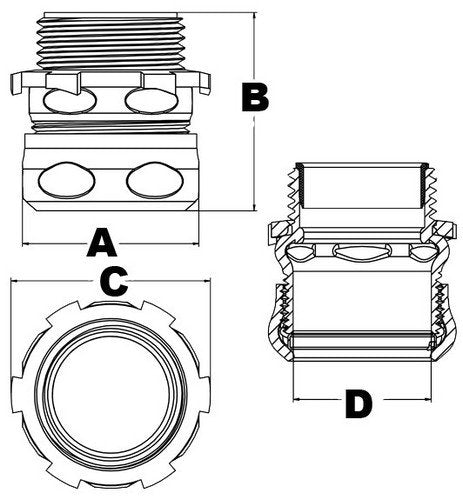 Morris Products 14948 EMT Compression Connector, 3-1/2" Trade Size - Image 2
