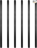 6 Pack 3/4" × 36" Pre-Cut Black Metal Pipe, Industrial Steel Fits Standard by GeilSpace
