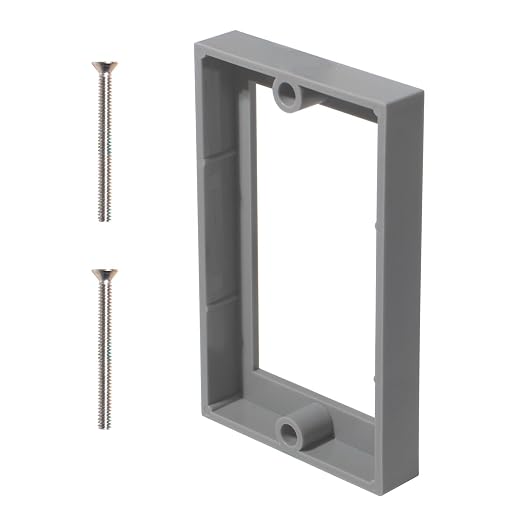 MAKERELE 1 Gang Electrical Outlet Box Extender, 1/2 Inch Gray, 1 Pack | by MAKERELE