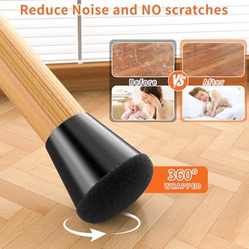 Chair Leg Floor Protectors for Hardwood Floors Extra Small 24pcs - Image 4