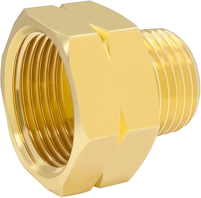 Hooshing 2PCS Brass Pipe Fitting 3/4" NPT Female to 1/2" NPT Male Reducer - Image 5