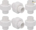 6Pcs 1/2" PVC Union Coupling Pipe Fitting 1/2Inch PVC Slip Union PVC Adapter by Lswteiz