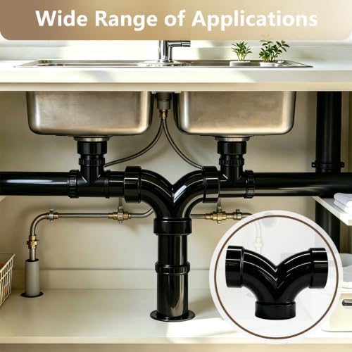 LESSO 1 1/2'' Double 90 Degree ABS Elbow, DWV Pipe Fittings - Image 4