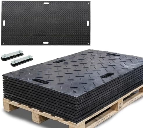 4Pcs 4' x 8' Ground Protection Mats w/ 6 Pcs Single Connectors - Image 4
