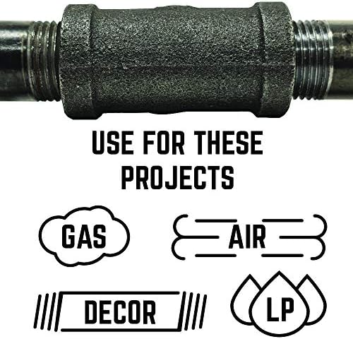 PIPE DECOR 1" Union Fitting, Malleable Iron, Fits One Inch Diameter Black Steel - Image 5