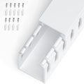 1.6"H x 1.2"W Cable Raceway, 6ft Under Desk Wire Management Channel, 2 Pack by ZhiYo