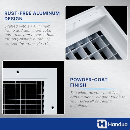 Fits 16x32 and 32x16 Duct Opening | Aluminum Eggcrate Return Air Grille | Low - Image 3