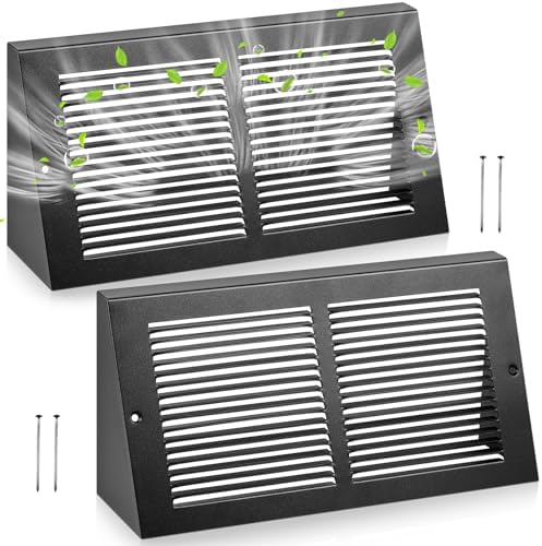 Landhoow 2 Pack Triangular Baseboard, Fits 12"w x 6"h Duct Opening by Landhoow