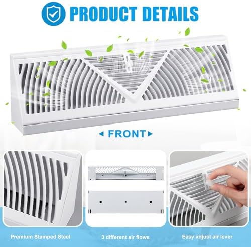 Yaocom 10 Pack Baseboard Register Vent 15 Inch Air Vent Covers - Image 3