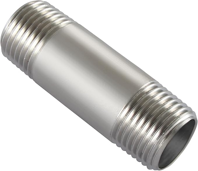 Beduan Stainless 1/4 NPT Male Threaded 2" Length Nipple Pipe Fitting | MPT by Beduan