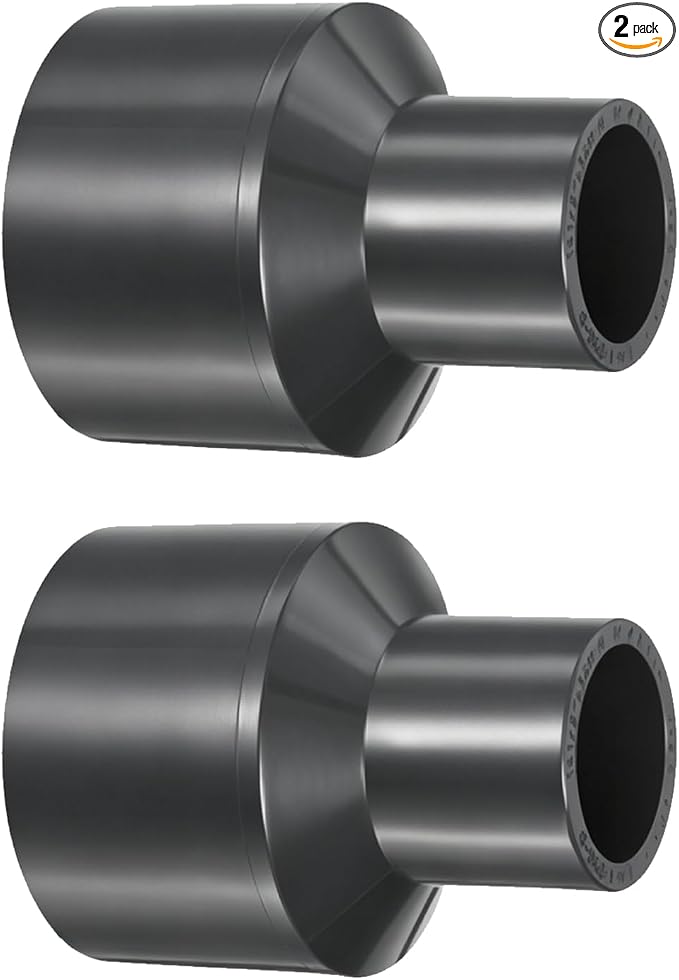 2-1/2 x 2 Inch SCH80 PVC Reducing Coupling, Increaser/Reducer Connector Pipe by Huyfoig