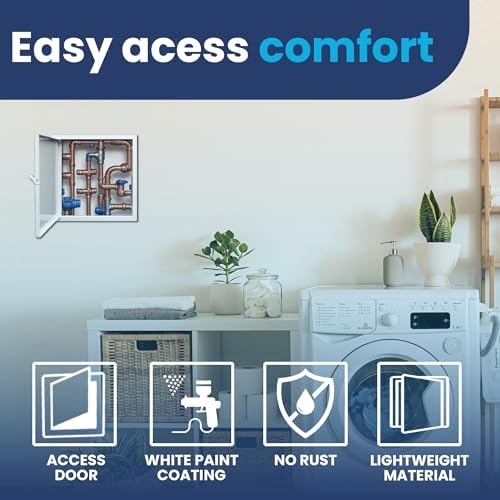 20x20 White Aluminum Wall Ceiling Drywall Access Panel Door Keyless Lock - Image 7