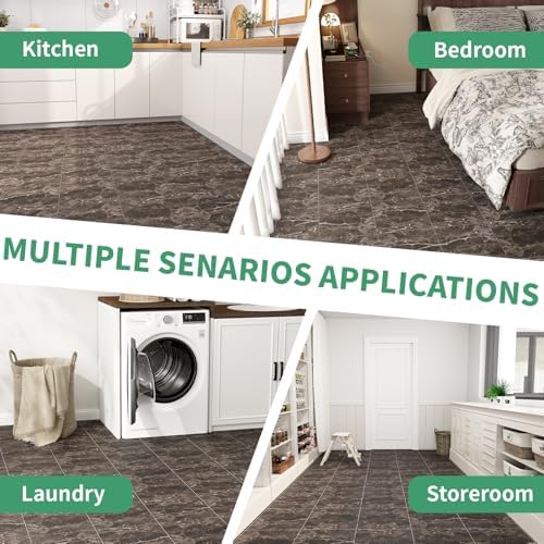20 Pack Cover 20 Sq.Ft Peel and Stick Floor Tiles, 12” x 12” Self Adhesive - Image 5
