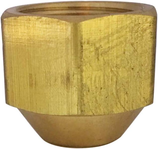 Brass 45 Degree Flare Cap 1/4" Tube OD SAE Fitting 7/16" Thread Size 5pcs - Image 4