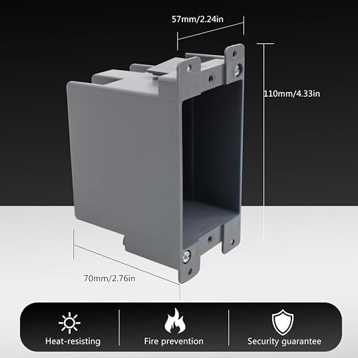 MAKERELE 1-Gang Old Work Electrical Outlet Box, 14 cu.Inch | Single Gang - Image 2
