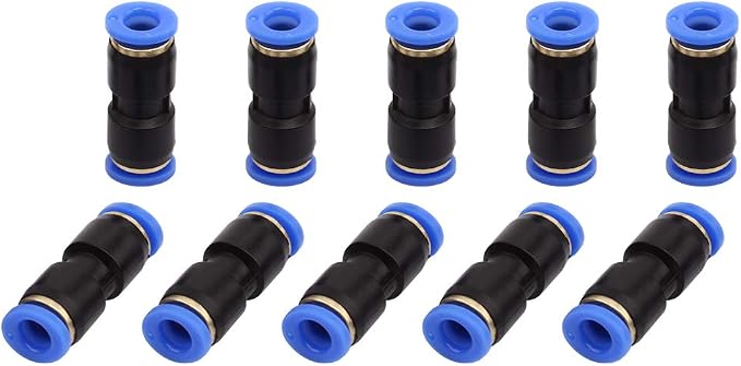 SNS Push to Connect Straight 1/4" Tube OD Plastic Union Pipe Tube Fitting by SNS