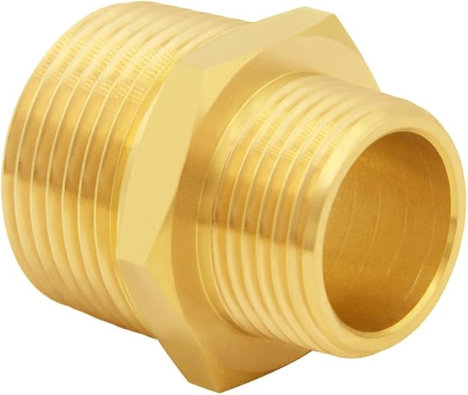 Uenede Brass 1/2" NPT Male to 3/4" NPT Male Reducer Adapter - Image 3