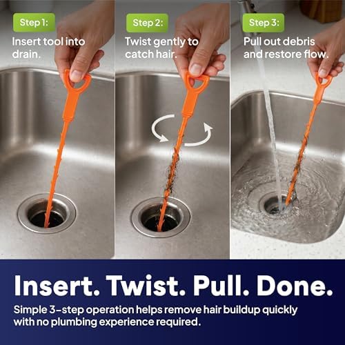 6 Pack 19.7in Drain Snake Hair Clog Remover - Image 7