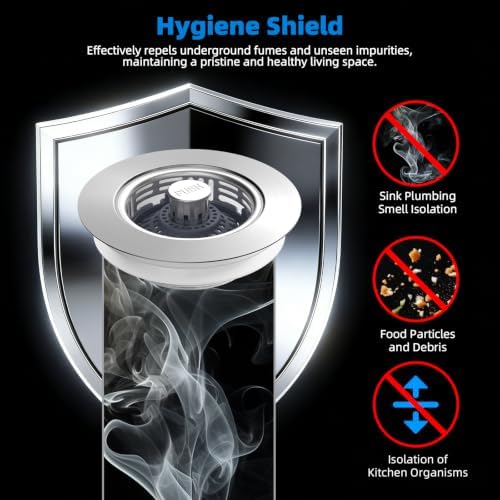 Hibbent Metal Kitchen Sink Drain Strainer and Stopper, Transparent - Image 6
