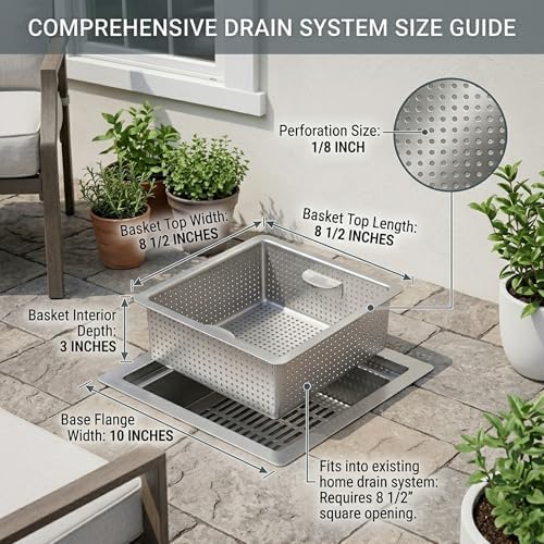Commercial Stainless Steel Floor Drain Strainer Basket - Image 3