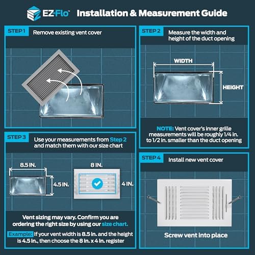 EZ-FLO 8 x 4 Inch Air Vent Cover - Image 3