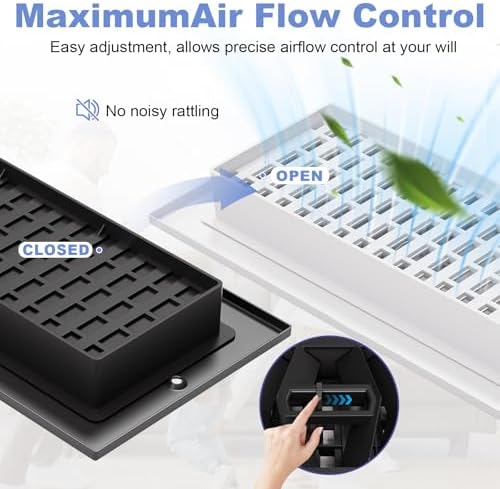 4x10 Floor Vent Cover 6-Pack Heavy Duty Floor Register - Image 5