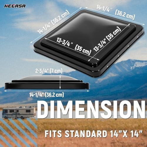 HECASA 14" 2Pcs RV Roof Vent Cover Compatible - Image 2