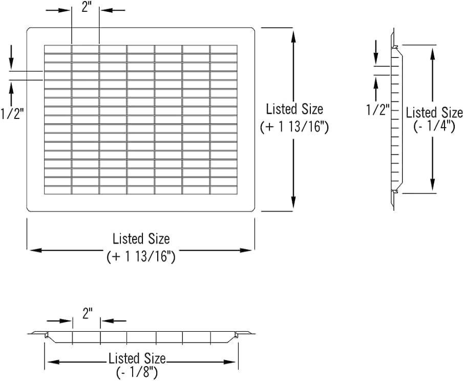 Imperial RG1190 Heavy Gauge Floor Return Air Grille, 8 x 10-Inch - Image 4
