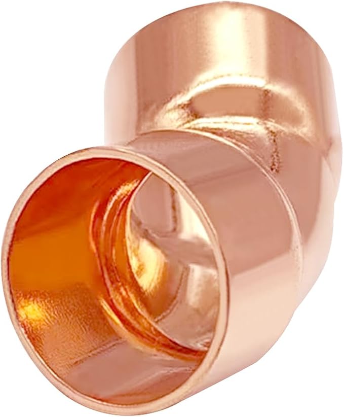 5 Pack 1" C x C Copper 45 Degree Elbow, Sweat Solder Pipe Fitting | Premium - Image 4