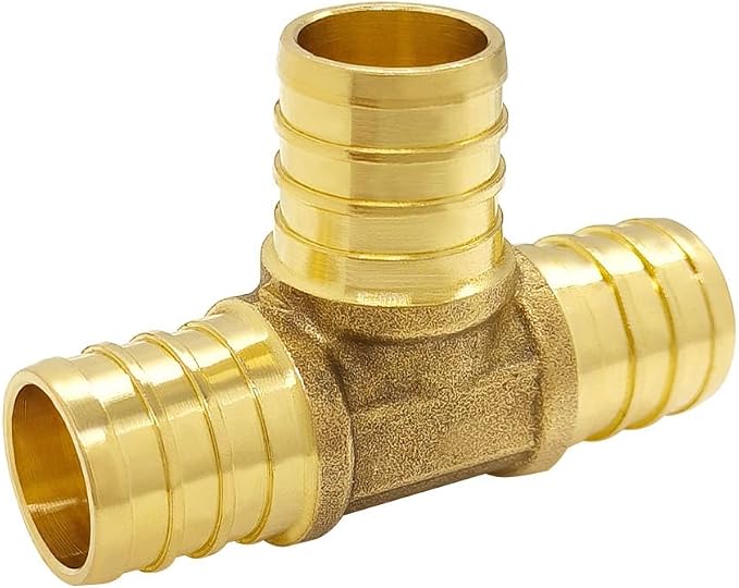 Hooshing 12PCS 3/4" Pex Tee Fittings, Brass Barb Crimp Fitting - Image 6