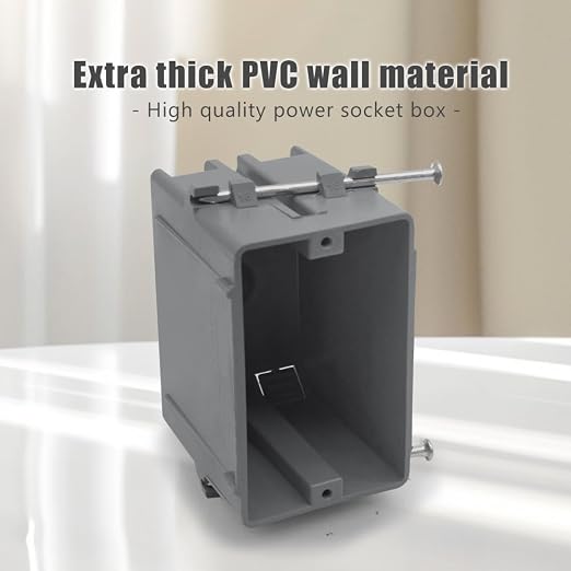 XGYYA 1-Gang 18 cu in, PVC New Work Standard Switch & Outlet Wall Electrical Box - Image 2