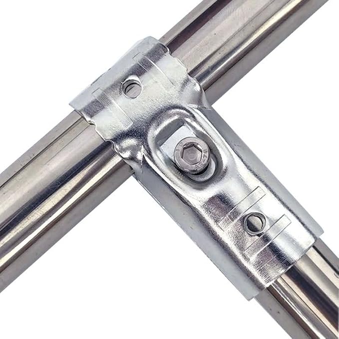 6 Pcs T Pipe Connector Tee Clamp Fittings, Fit OD 3/4 inch Carbon Steel End - Image 3
