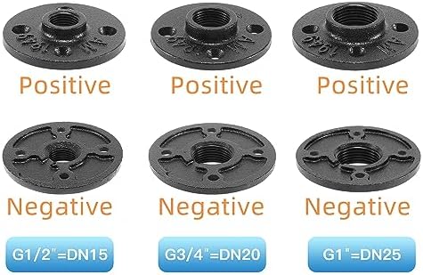 1/2" Heavy Duty Black Floor Flange, Home TZH 20 Pack Malleable iron Pipe Flange - Image 3