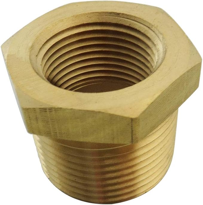 3/4" NPT Male x 1/4" NPT Female Brass Bushing Reducer Reducing Pipe Adapter - Image 5