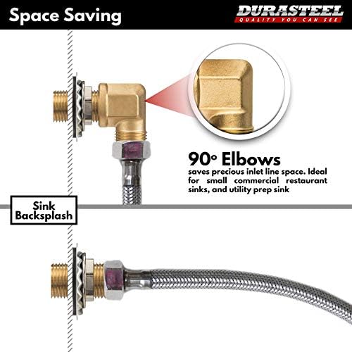 DuraSteel Wall Mount Faucet 90-Degree Elbow - Image 2
