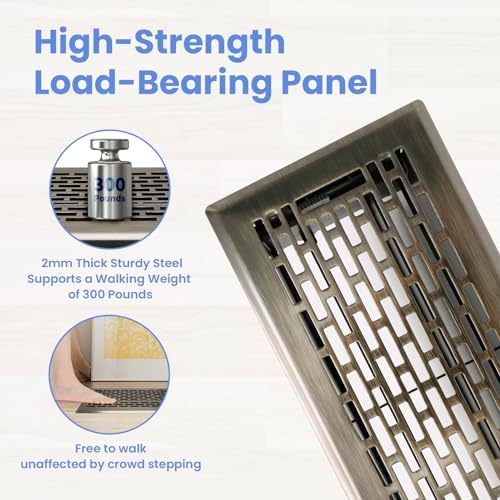 Howeall 4x12 Inches 2 Pack Heavy Duty Walkable Floor Register - Image 2