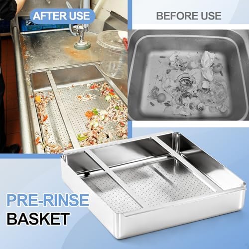 Tuanse Pre Rinse Basket with Stainless Steel Slides Commercial Strainer Basket - Image 4