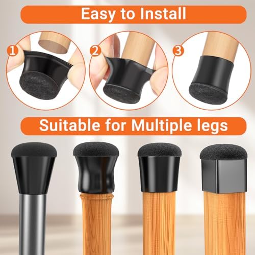 Chair Leg Floor Protectors for Hardwood Floors Extra Small 16pcs - Image 6