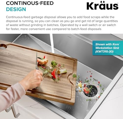 KRAUS WasteGuard 1/3 HP Continuous Feed Garbage Disposal - Image 7