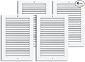 4x10 Air Return Vent Cover, Solid Steel White, 4 Pack by SierraGrates