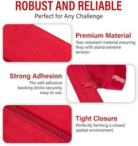Heavy Duty Zipper Door for Dust Barriers, 2 Rolls Self-Adhesive Dust Zipper - Image 3