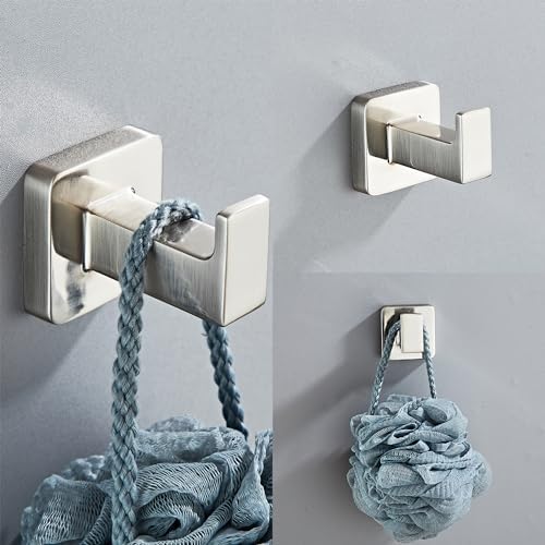 Brushed Nickel Bathroom Hardware Set 4 Pieces, Towel Bar Set Stainless Steel - Image 5