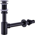 Bathroom Sink Stopper P-Trap Complete Set Adjustable 1-1/4 Bottle Trap Solid by GORDEE