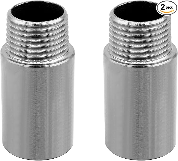 Stainless Steel Pipe Fitting 1/2" NPT Male x 1/2" NPT Female Thread Nipple Cast by Fitvell