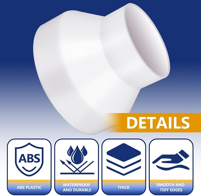 2 Set 6 to 4 inch Duct Reducer Adapter, Air Duct Reducer Increaser - Image 3