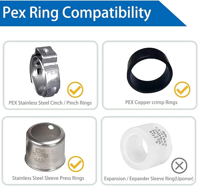 Hooshing 30PCS 1/2 Inch Straight Coupling PEX Fitting | Heavy Duty Brass Crimp - Image 5